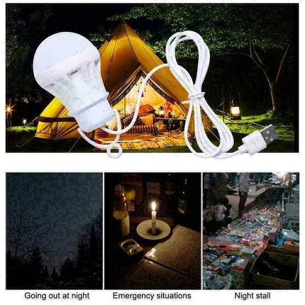 USB LED Bulb 5V Emergency Lamp Low Consumption Camping Sale Light Hot US Y6G5