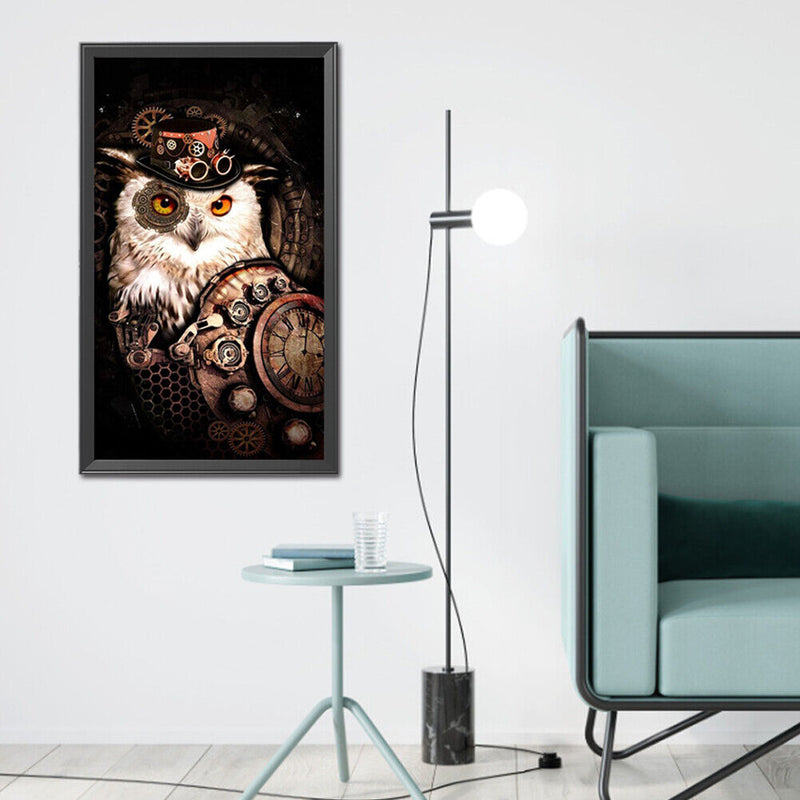 5D DIY Full Square Drill Diamond Paint Robot Owl Mosaic Rhinestone Art Picture