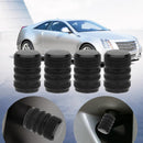 4pcs Aluminum Alloy Car Tire Wheel Tyre Caps Valve Stem Dust Covers (Black)
