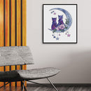 Full Cross Stitch 11CT Counted Moon Cats Embroidery DIY Animal Needlework K