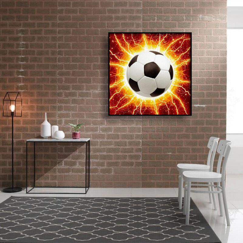 Art DIY 5D Shining Football Full Round Drill Picture Mosaic Diamond Painting Kit