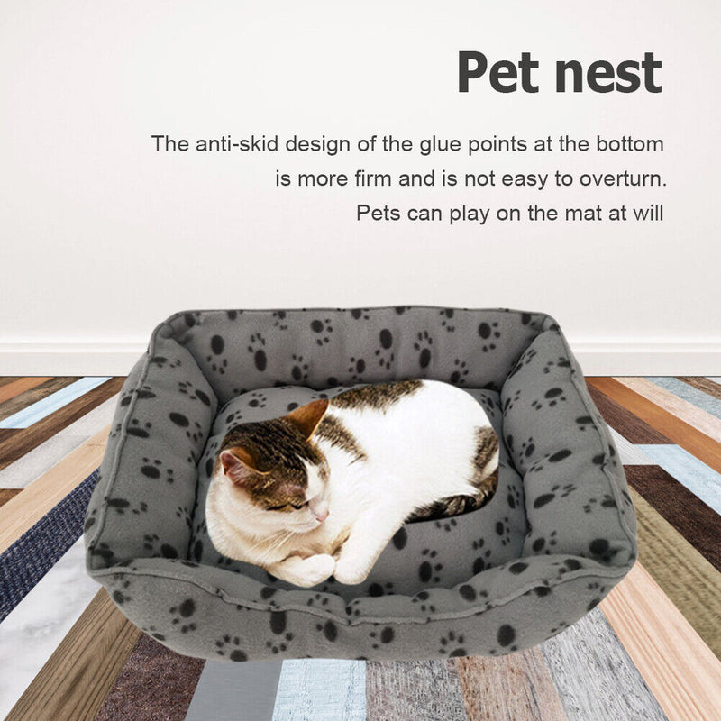 Plush Animals Sleeping Sofa Breathable Square Cat Bed Mat Anti Brief Pet Supplies
