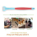 Three Sided Pet Toothbrush Dog Soft Brush Bad Breath Tartar Tool (Blue) Newly