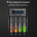 Essager 4 Slot Rechargeable Battery Charger for 18650 Lithium Ni-MH (D4) Newly