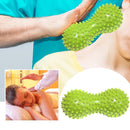 Peanut Shape Massage Ball Stress Relax Body Spiky Massager (Light Green) Newly