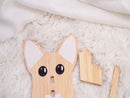 Corgi Glasses Stand Christmas Gift Cute Pet Wooden CS Ornaments For Desktop D4K5