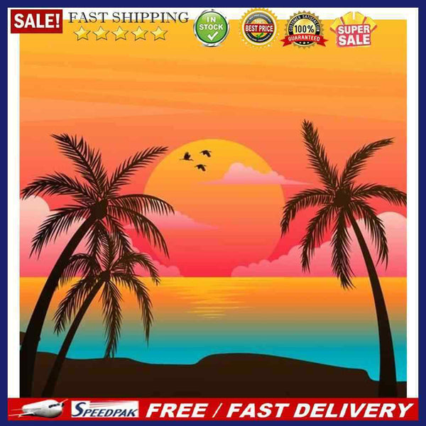 Hand Painted Oil Paint by Numbers DIY Sea Sunset Drawing Wall Decoration Gift