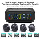 AN-10C Solar Car TPMS Tire Pressure Monitoring System (Red+Blue External) Newly