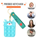 Push Bubbles Pen Shape Wallet Keychain Silicone Stationery Storage Bags for Kids