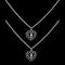 Women Punk Cross Necklace Hollow Heart Pendant Clavicle Chain Jewellery