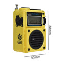 HRD-701 Portable Full-Band Radio Subwoofer FM MW SW WB Receiver (Yellow) Newly