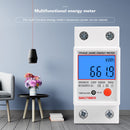 Single Phase Digital LCD Kwh Wattmeter Power Consumption Electric Din Rail Newly