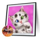 Full Round Drill Rhinestone Art DIY 5D Cat Diamond Painting Kit(A2418) Newly