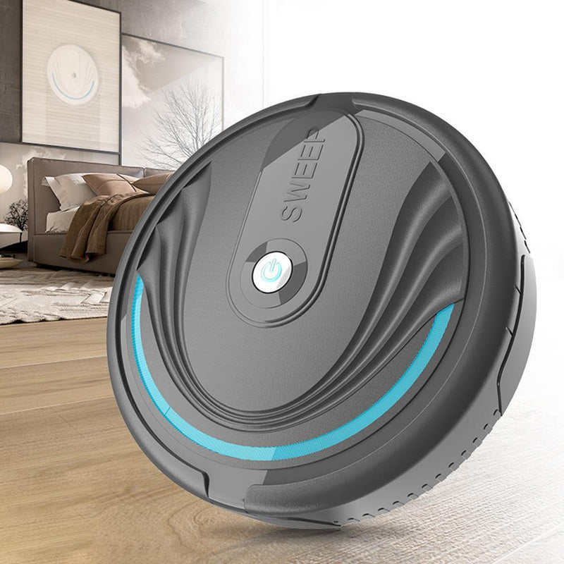 5pcs Smart Floor Sweeping Robot Auto Vacuum Cleaner (Black Gray)