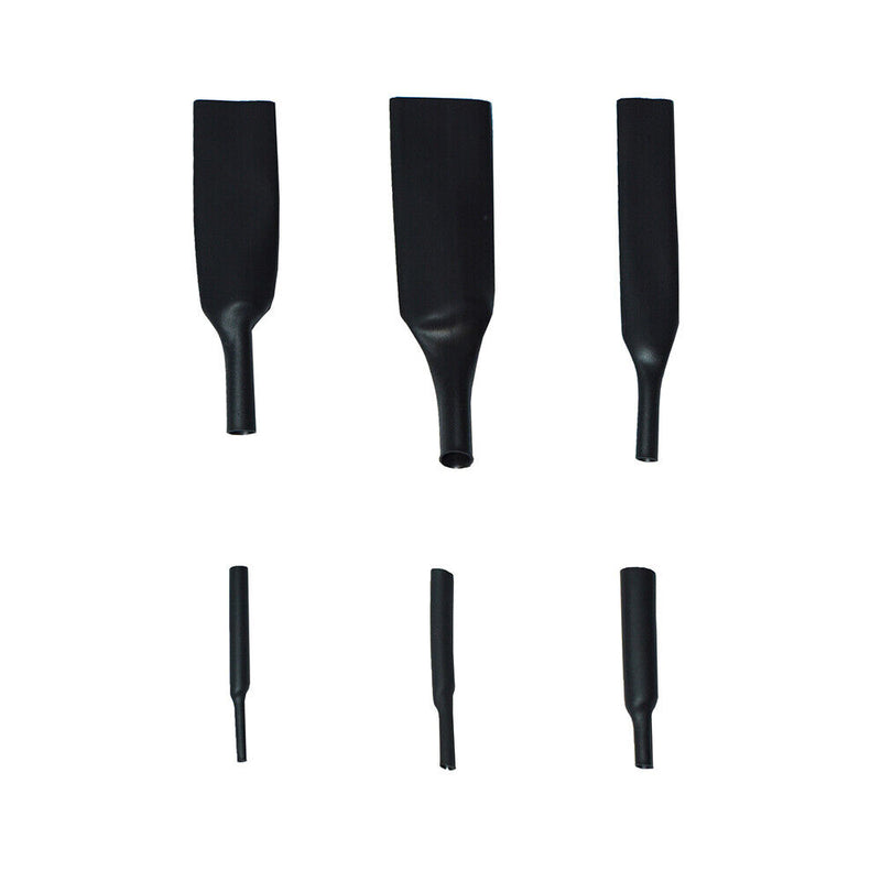 Waterproof 2:1 Black Tube Assortment Kit Heat Shrink Sleeving Shrinkage Sheath