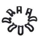 10pcs Mini Flocking Hanging Hook Non Slip Clothing Hanger Hook(Black)