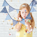 12 Flags 3.2m Nordic Style Printed Cotton Bunting Pennant Wedding Party Dec