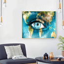 Blue Eyes Oil Paint By Numbers Kit DIY Acrylic Painting on Canvas Frameless