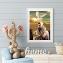 5D DIY Priest Pigeon Full Round Drill Diamond Painting Rhinestone Drawing Craft