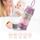 Portable Baby Food Storage Box Bear Shape Milk Powder Container (Purple) Newly