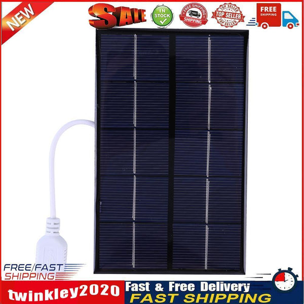 USB Solar Panel Outdoor 5W 5V Polysilicon + Epoxy Travel DIY Solar Charger Newly