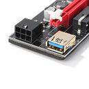 VER009S PCI Express Riser PCIe 1X to 16X Extender SATA Adapter Card for GPU