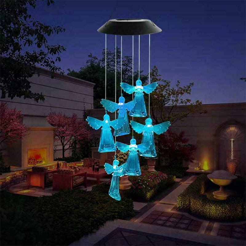 Wind Chime Solar Powered LED Light Changing Garden HOT 2021 Lamp Hanging T8B2