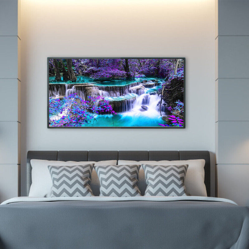 Forest Waterfall Frameless Picture Oil Paint By Numbers Hand Painted Pictur