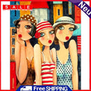 Girl Oil Paint By Numbers DIY Coloring Canvas Picture Home Decoration No Frame