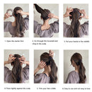 Women Bun Hair Claw Expanding Ponytail Buckle Bird Nest Hair Clip (Grey)