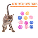 Pet Playing Hollowed Bell Toys Cat Teaser Kitten Scratch Rattle Ball Random