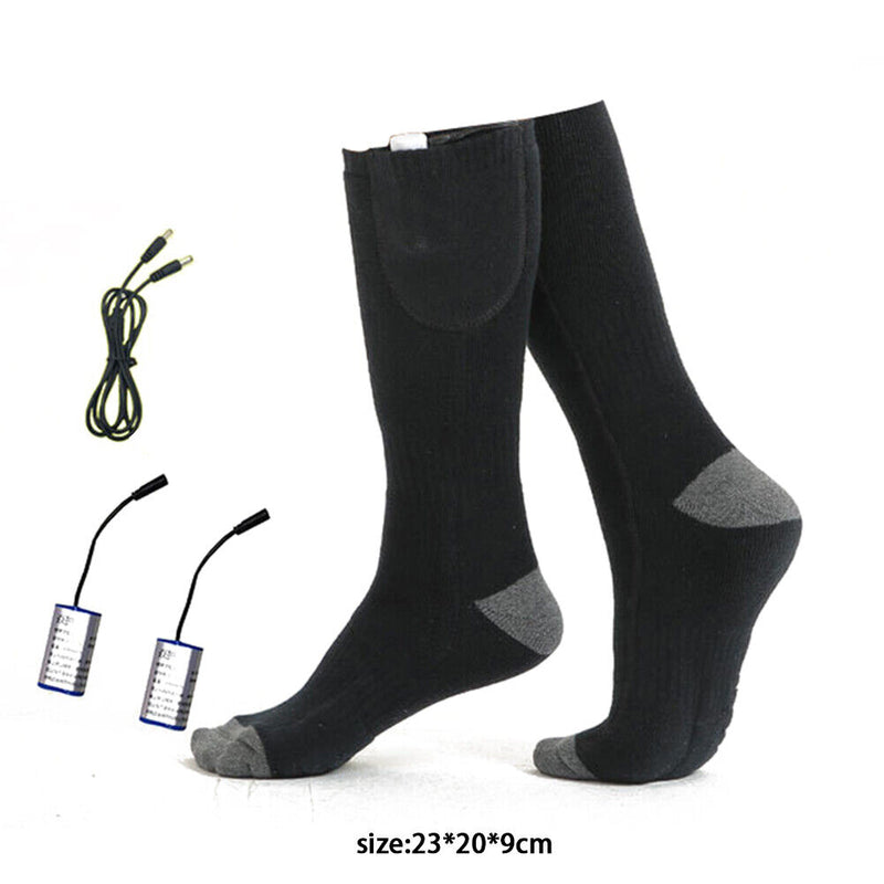 Winter Elastic Electric Heating Socks Breathable Foot Warmer Heated Stockings
