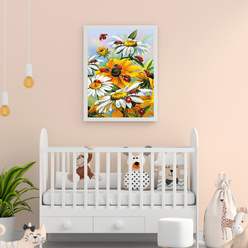 DIY Diamond Painting Kits Full Round Drill Daisy Ladybird Crafts Home Decoration
