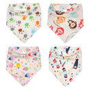 Cotton Scarf Plain Coloured Baby Bibs Bandana Saliva Towel Triangle Drool Bibs