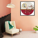 Partial Embroidery 14CT DIY Pink Flower Bird 2 Strands Kit Counted Cross Stitch
