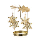 Gifts Metal Candlestick Christmas Rotary Candle Holder Home Christmas Ornament