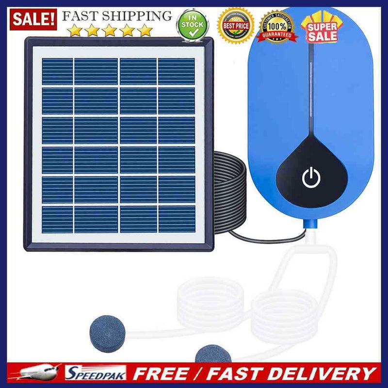 Solar Panel Oxygenator Fish Tank Water Oxygen Pump Aquarium Garden Pond Aer