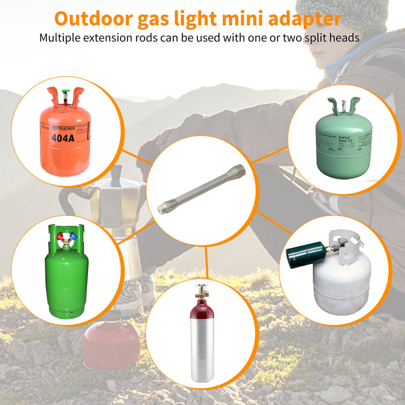 Mini Gas Lamp Pole Adapter Aluminum Alloy Material & Lightweight (White) Newly