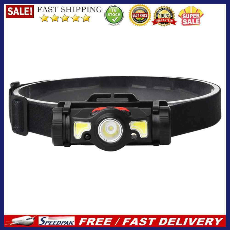 Portable Waterproof Headlamp Cycling Motion Sensor USB Charging Magnetic La