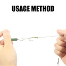 T Shape Stainless Steel Plastic Knot Puller Rig Making Tackle (Army Green) Newly