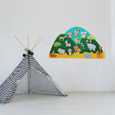 Kids DIY Felt Animal Tree Handmade Montessori Educational Toys (Grassland) Newly