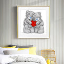 Bear Couple Full Drill Diamond Painting Home Decor DIY Mosaic Kit Picture Newly