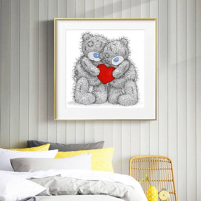 Bear Couple Full Drill Diamond Painting Home Decor DIY Mosaic Kit Picture Newly