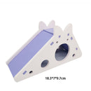 Assembled Hamster Slide Toys Guinea Pig Hamster Cage House Nest (Purple) Newly