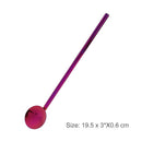 2 in 1 Reusable Drinking Straws Household Milk Tea Straw Spoon (Purple)