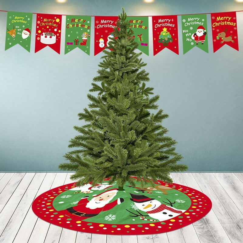 Elk Carpet Floor Mat Xmas Floor Cover Christmas Tree Skirt Outdoor Blanket