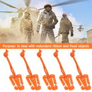 10pcs/Lot Molle Backpack Carabiner EDC Elastic Rope Webbing Buckle (Orange)