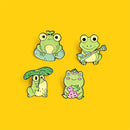 Funny Brooch Metal Animal Brooch Cute Frog Enamel Pins Lapel Pins Cute Badge