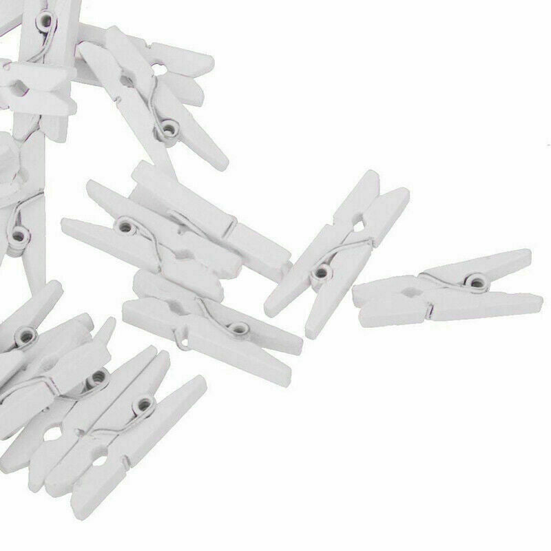 Mini White Wooden Clothe Photo Paper Peg Scrapbooking R5 Clothespin J5N4 S4 Q5X2