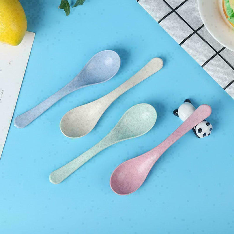 Wheat Straw Spoon Convenient Tableware Stirring Spoon O4M5 Tool 16.4*3.8cm O7F8